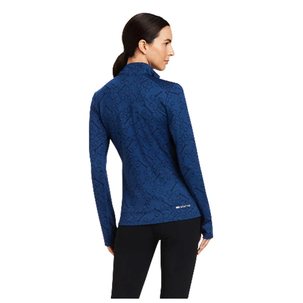 10041216 Ariat Women's Prophecy 1/4 Zip Long Sleeve Baselayer - Estate Blue