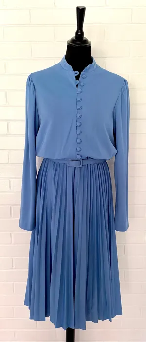 1980s Joan Cutis Pleated Dress