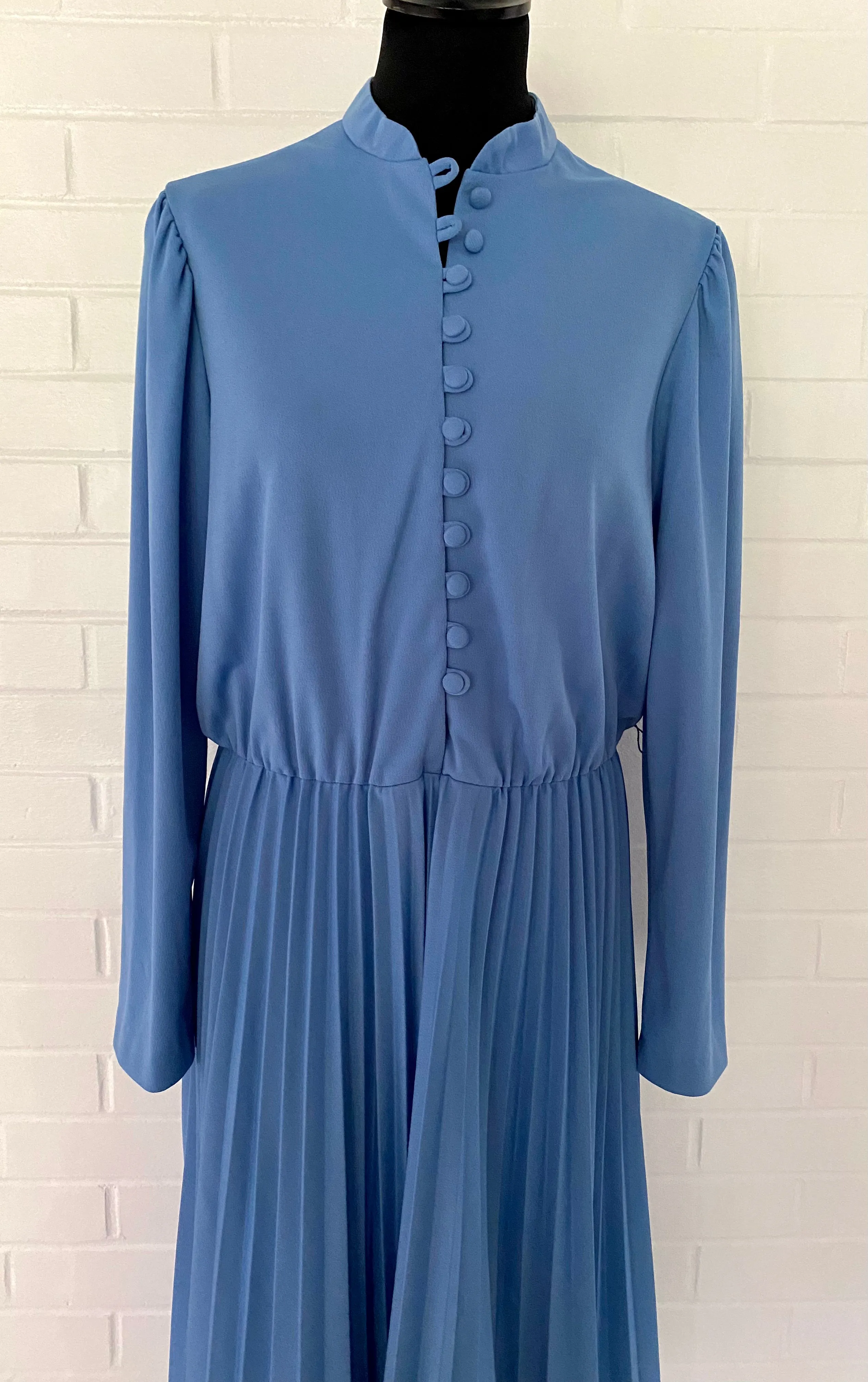 1980s Joan Cutis Pleated Dress