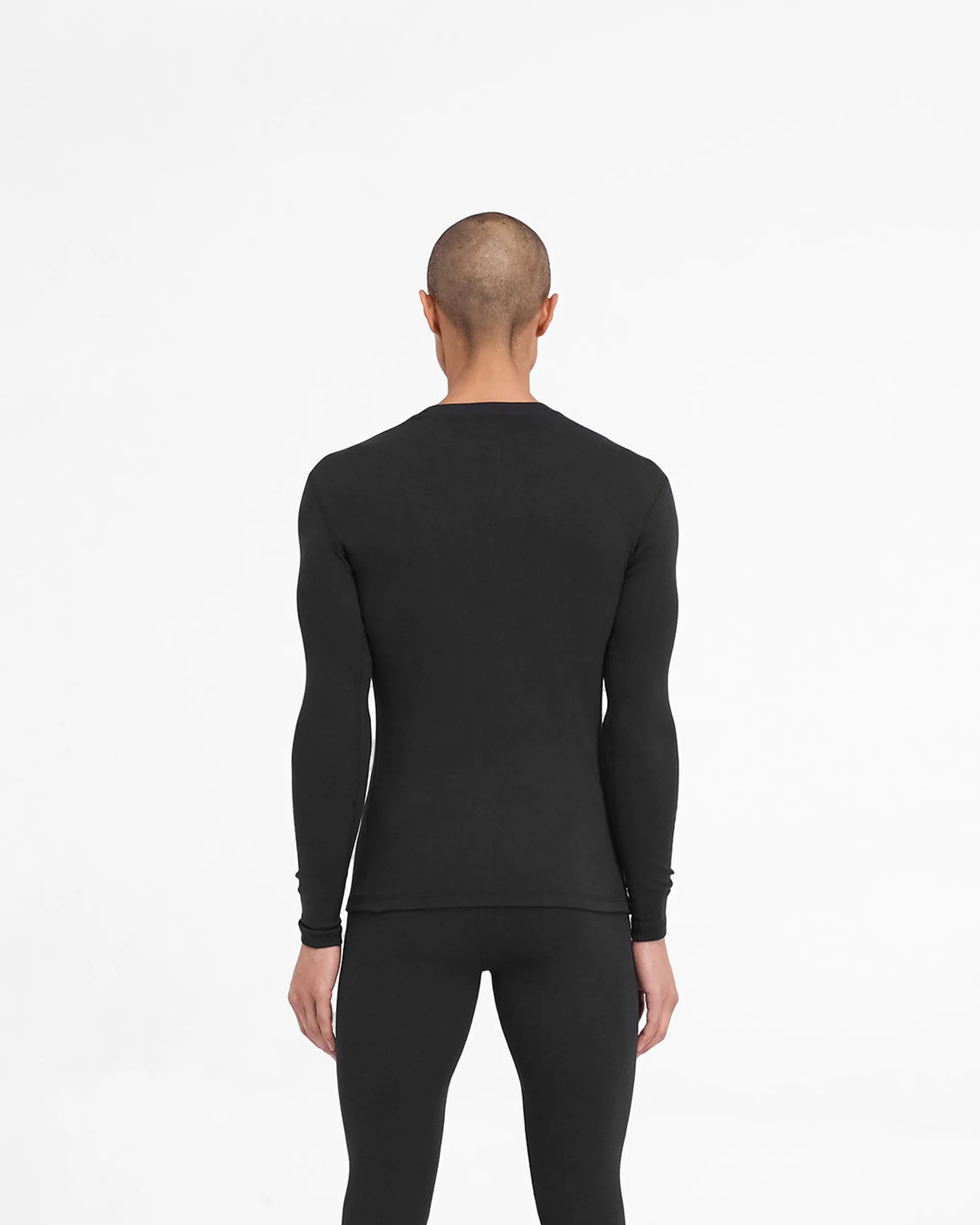 247 Ribbed Long Sleeve Top - Black