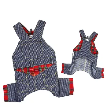 Adorable Stripy Denim Overall