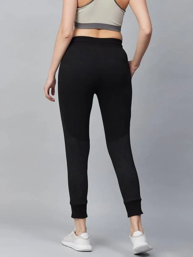 Alcis Solid Women Black Track Pants