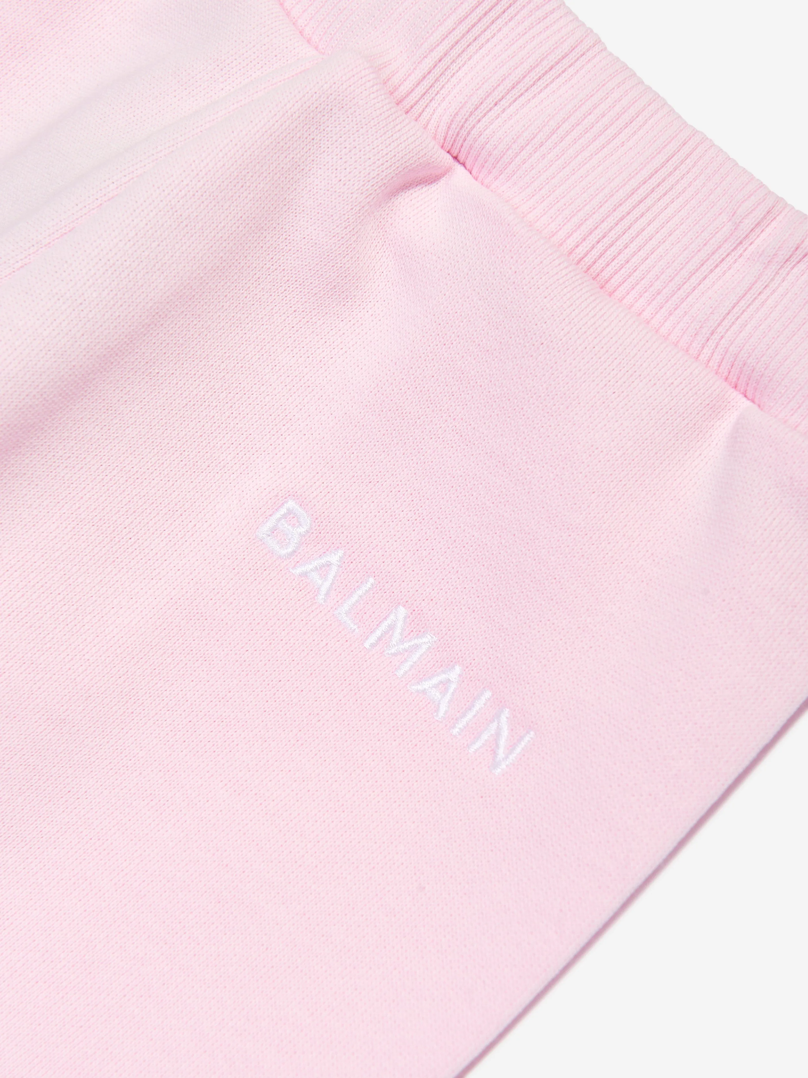 Balmain Baby Girls Logo Joggers in Pink