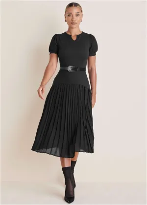 Belted Maxi Dress - Black