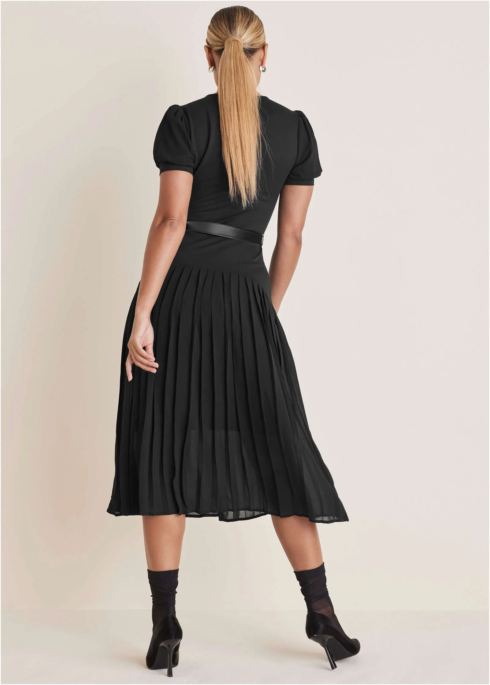 Belted Maxi Dress - Black