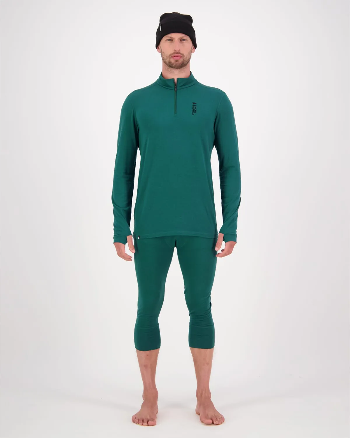 Cascade Merino Base Layer 3/4 Legging - Evergreen