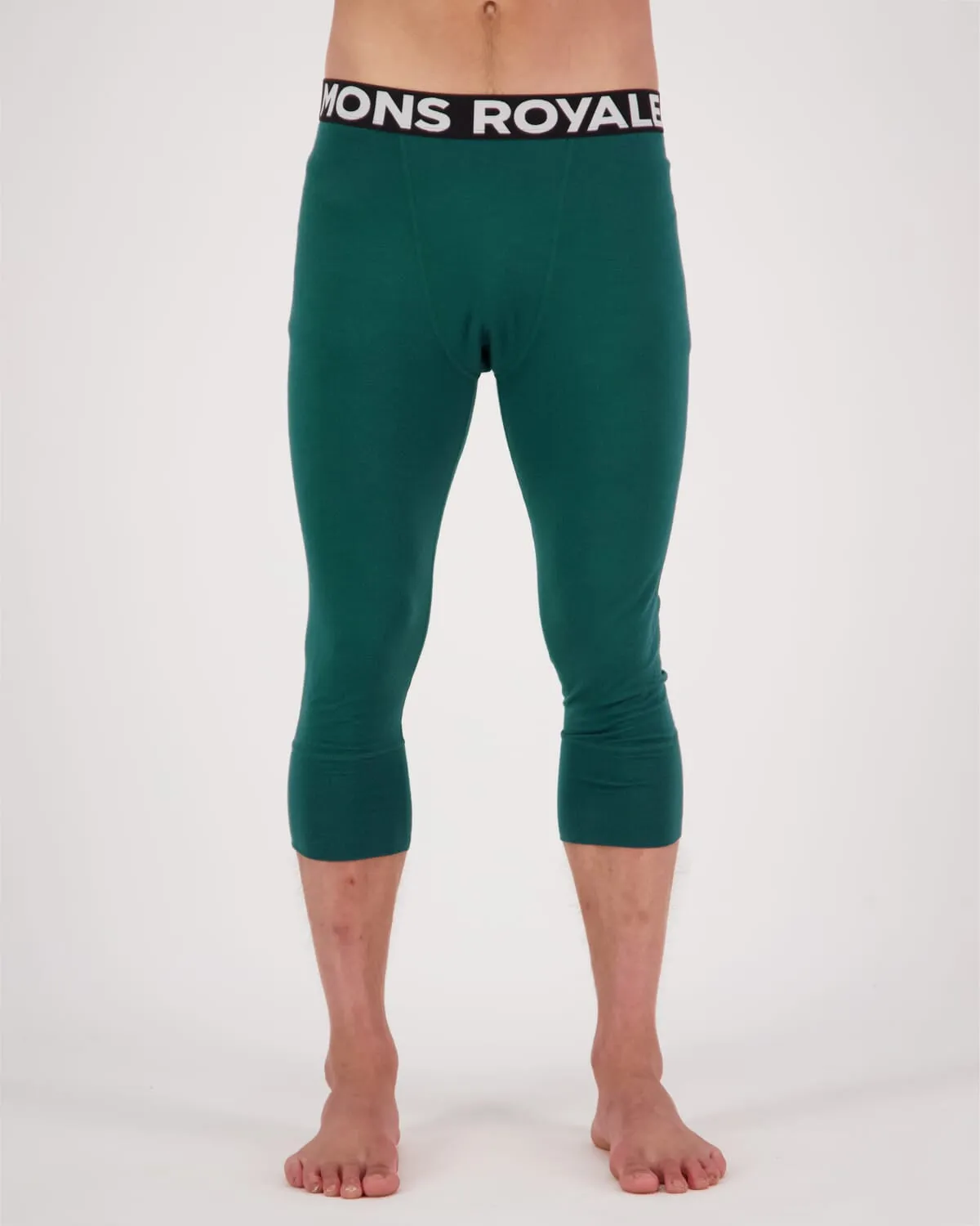 Cascade Merino Base Layer 3/4 Legging - Evergreen