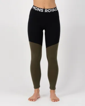 Cascade Merino Base Layer Legging - Dark Olive