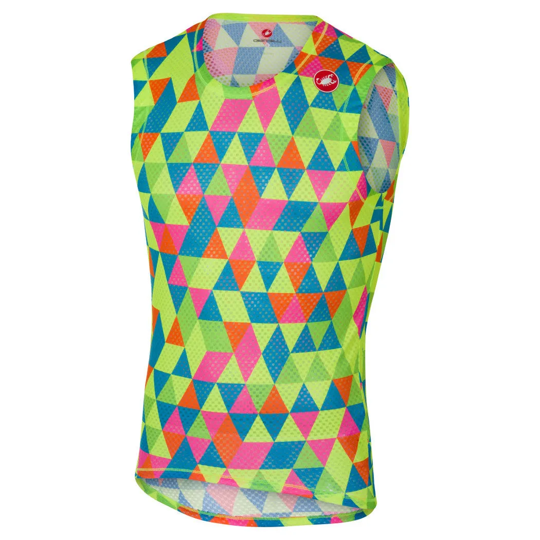 Castelli Pro Mesh Sleeveless Summer Baselayer - Multi Fluro