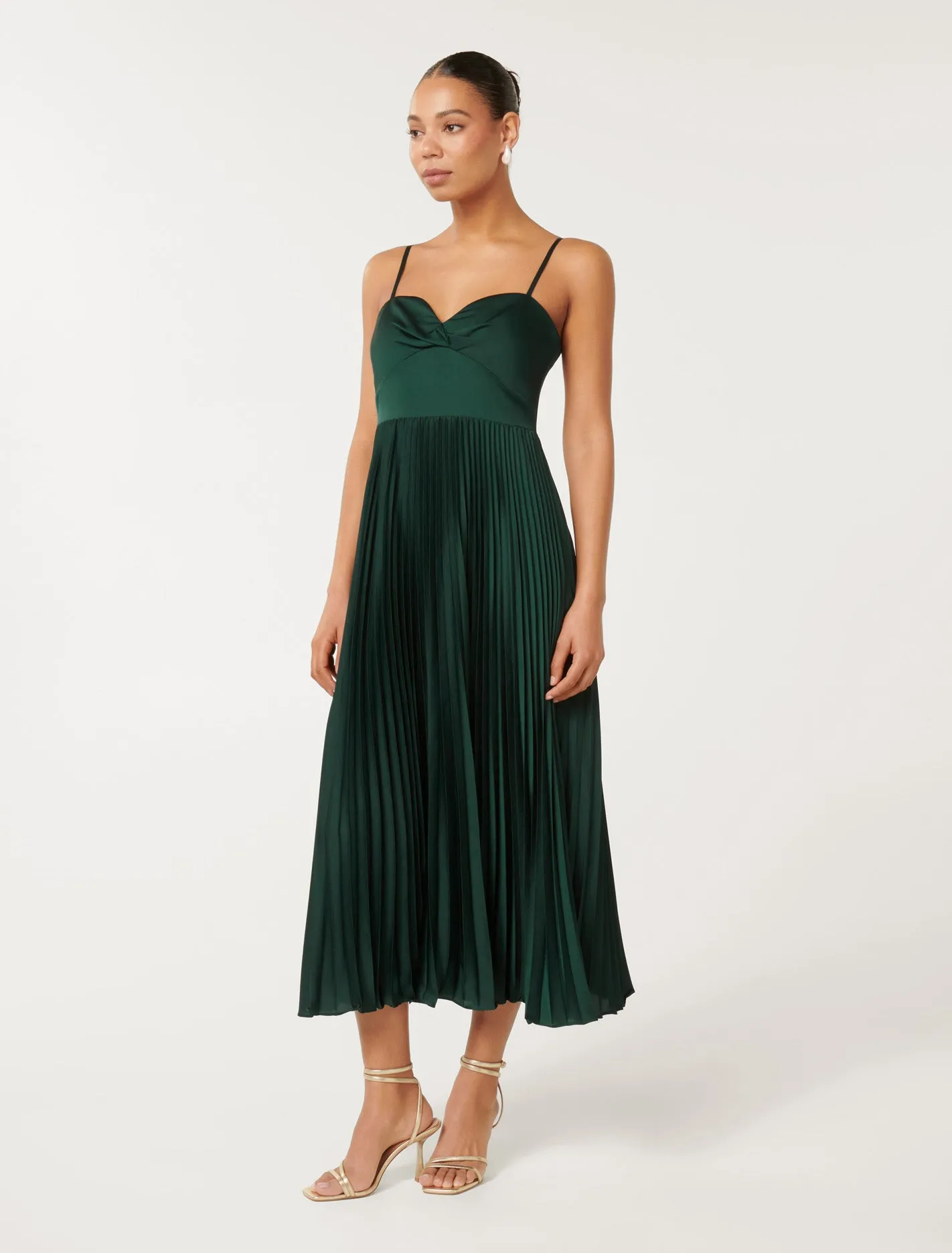 Chloe Pleated Midi Dress