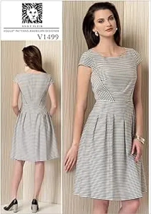 CLEARANCE • VOGUE PATTERN MISSES' CAP SLEEVE, PLEATED-SKIRT DRESS 1499