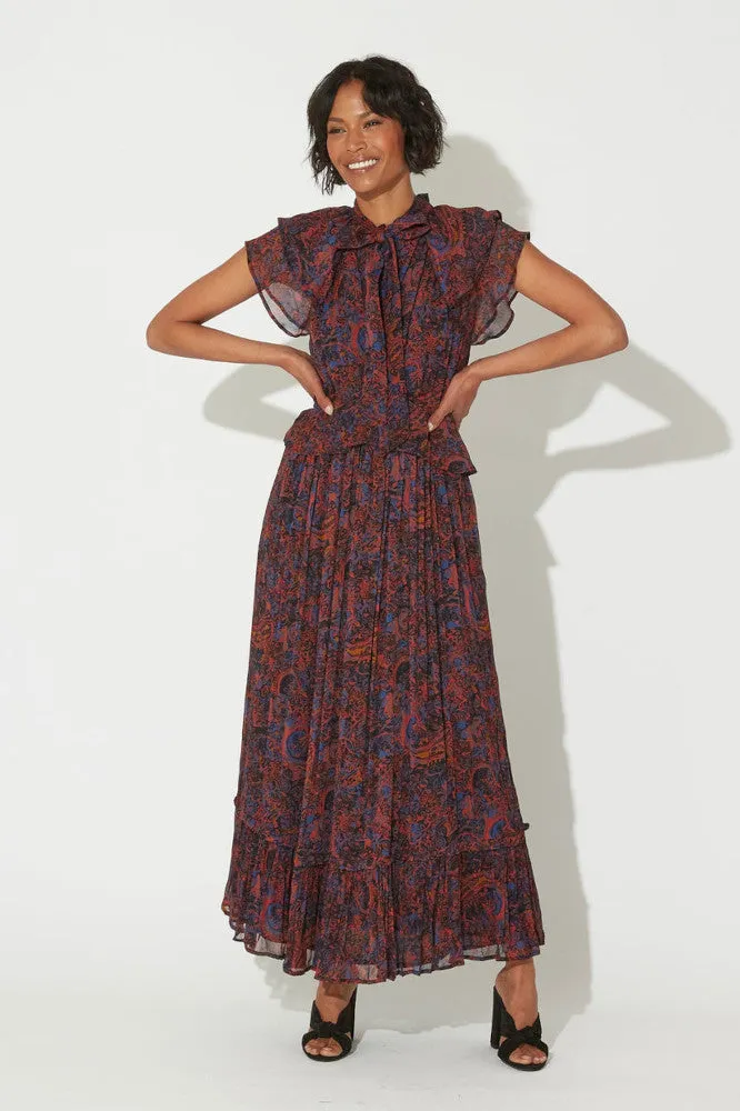 Cleobella Nicolette Ankle Dress in Retrograde Paisley