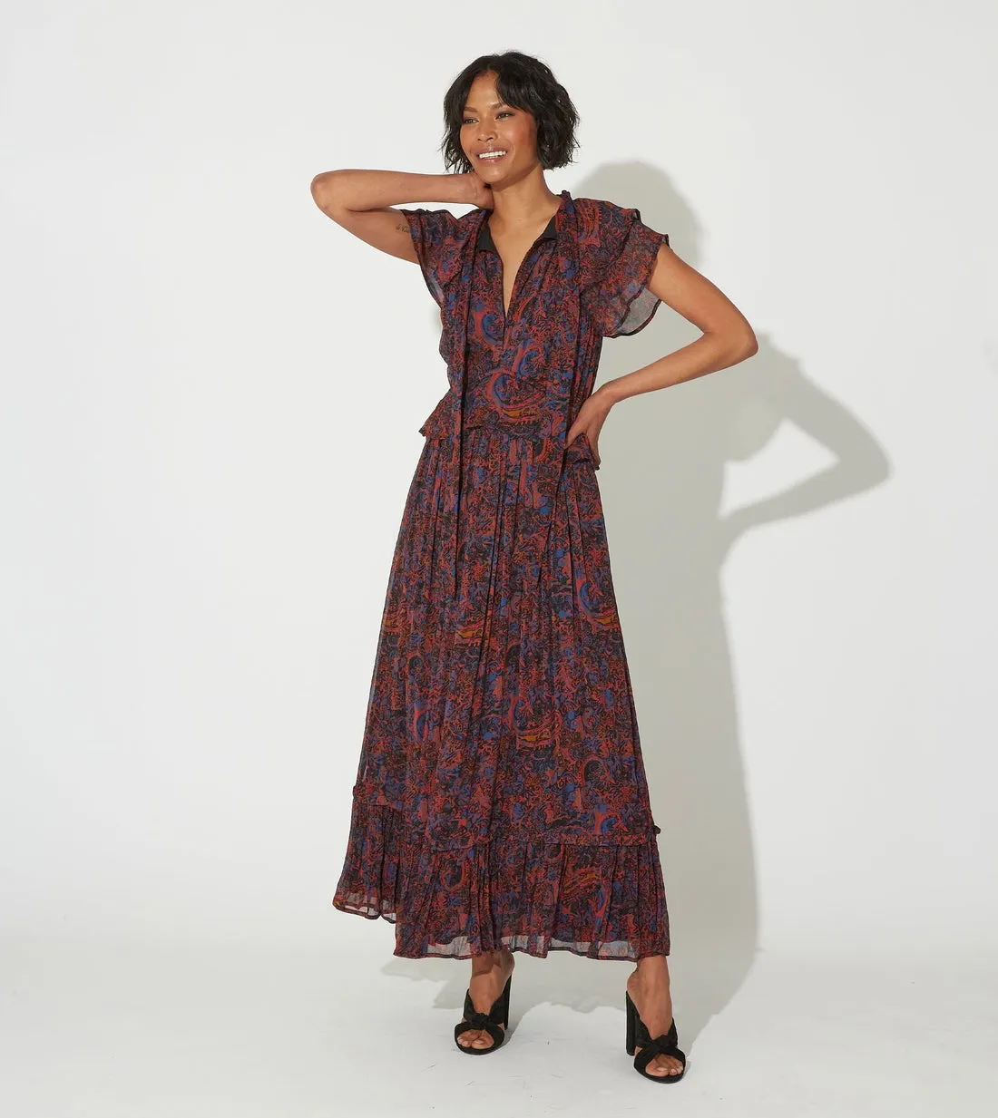 Cleobella Nicolette Ankle Dress in Retrograde Paisley