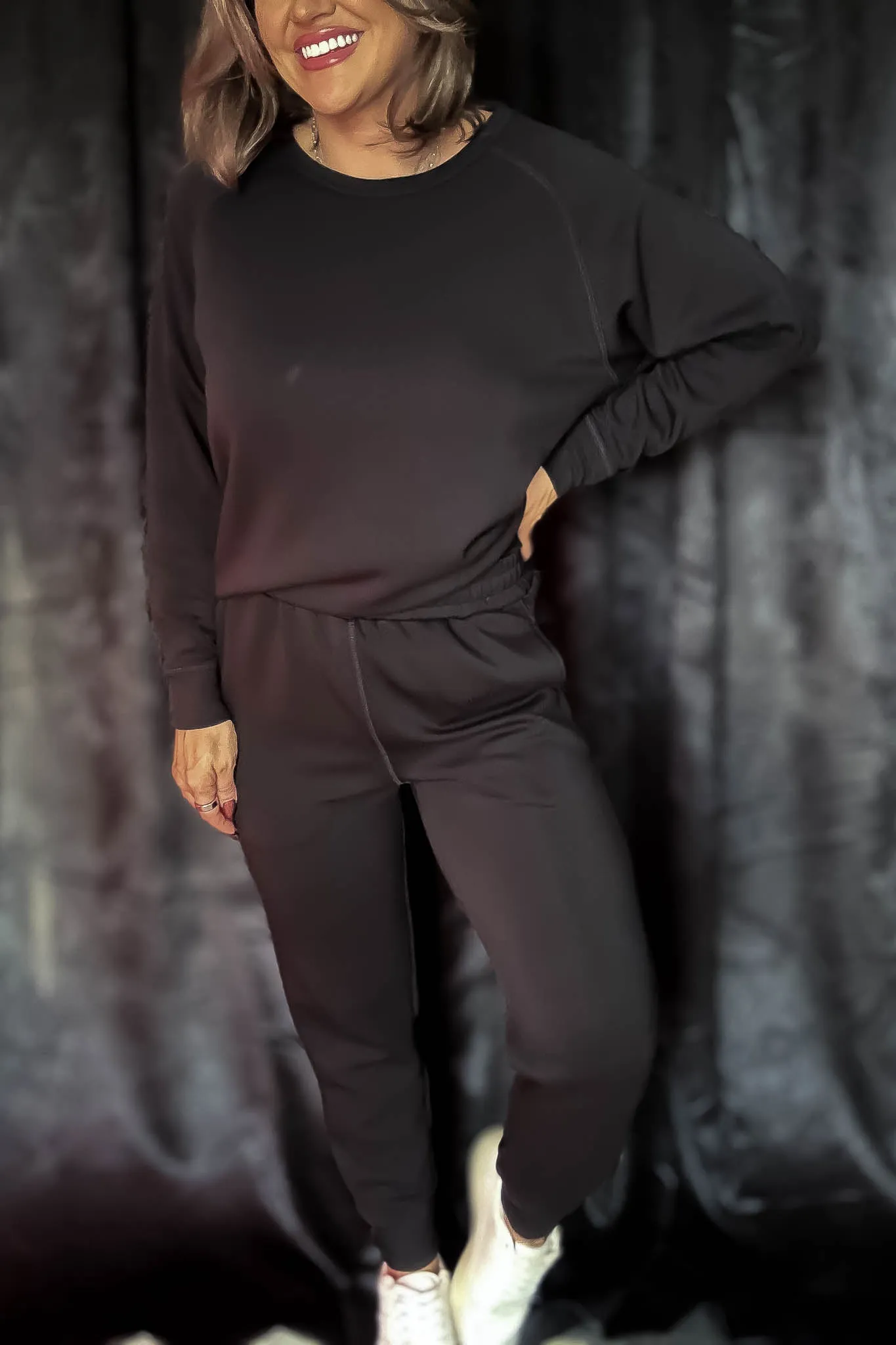 Elevated Black Fleece Lined Joggers