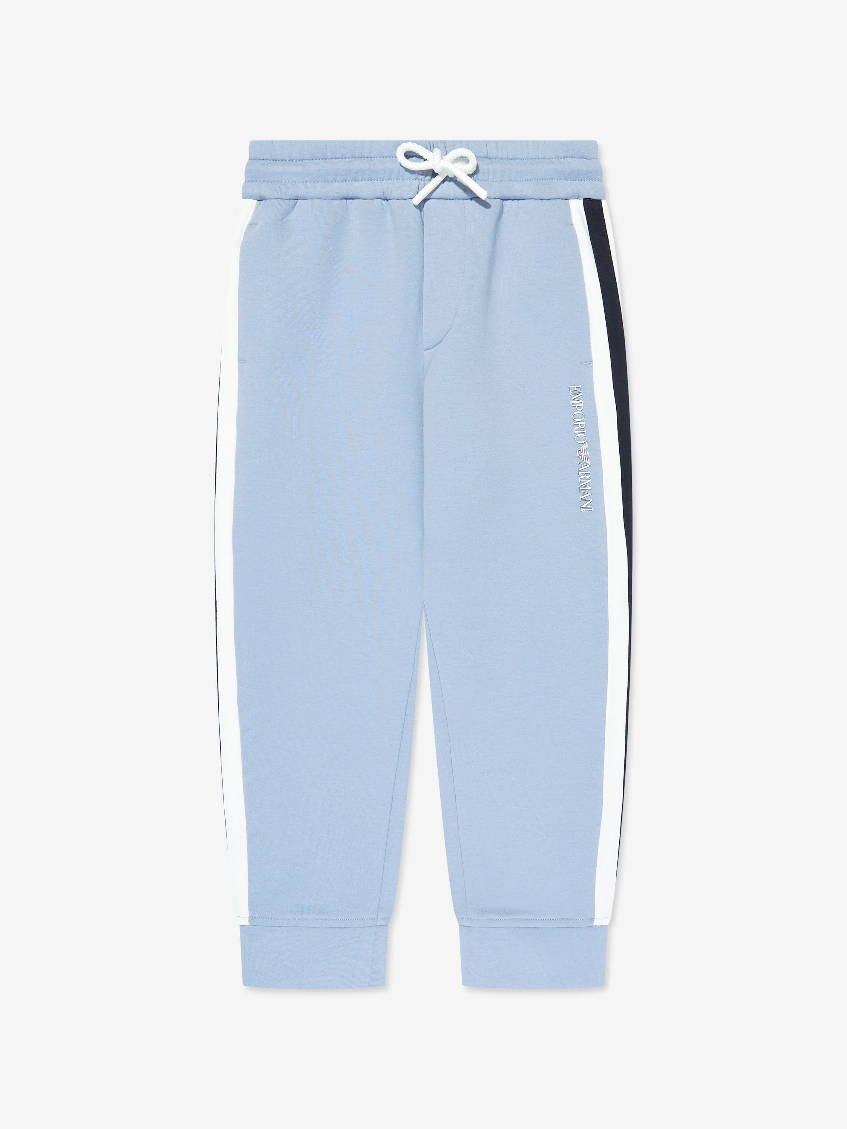 Emporio Armani Boys Logo Joggers In Blue