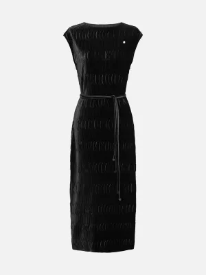 EP YAYING Velvet Pleated Dress