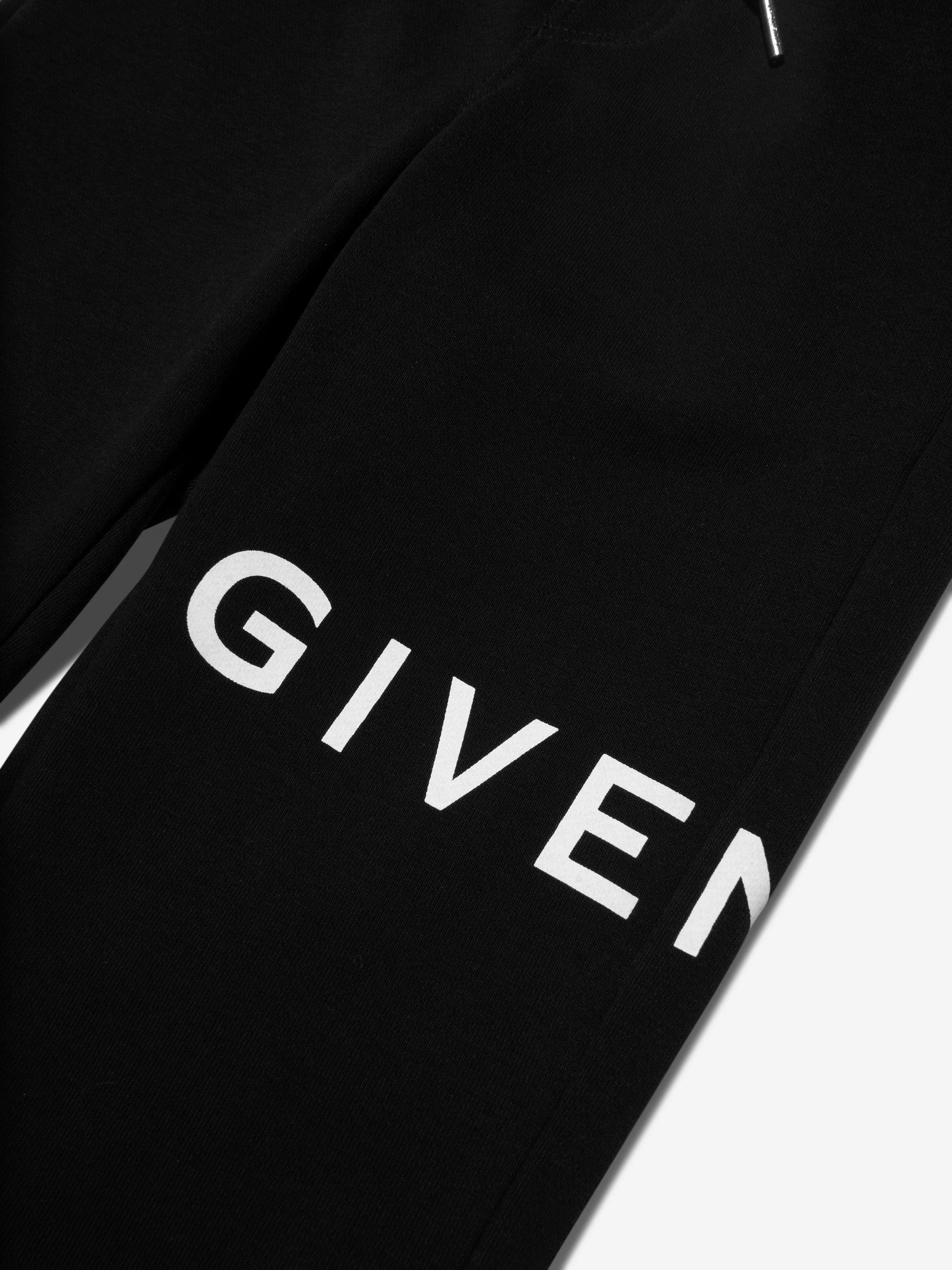 Givenchy Boys Logo Print Joggers in Black