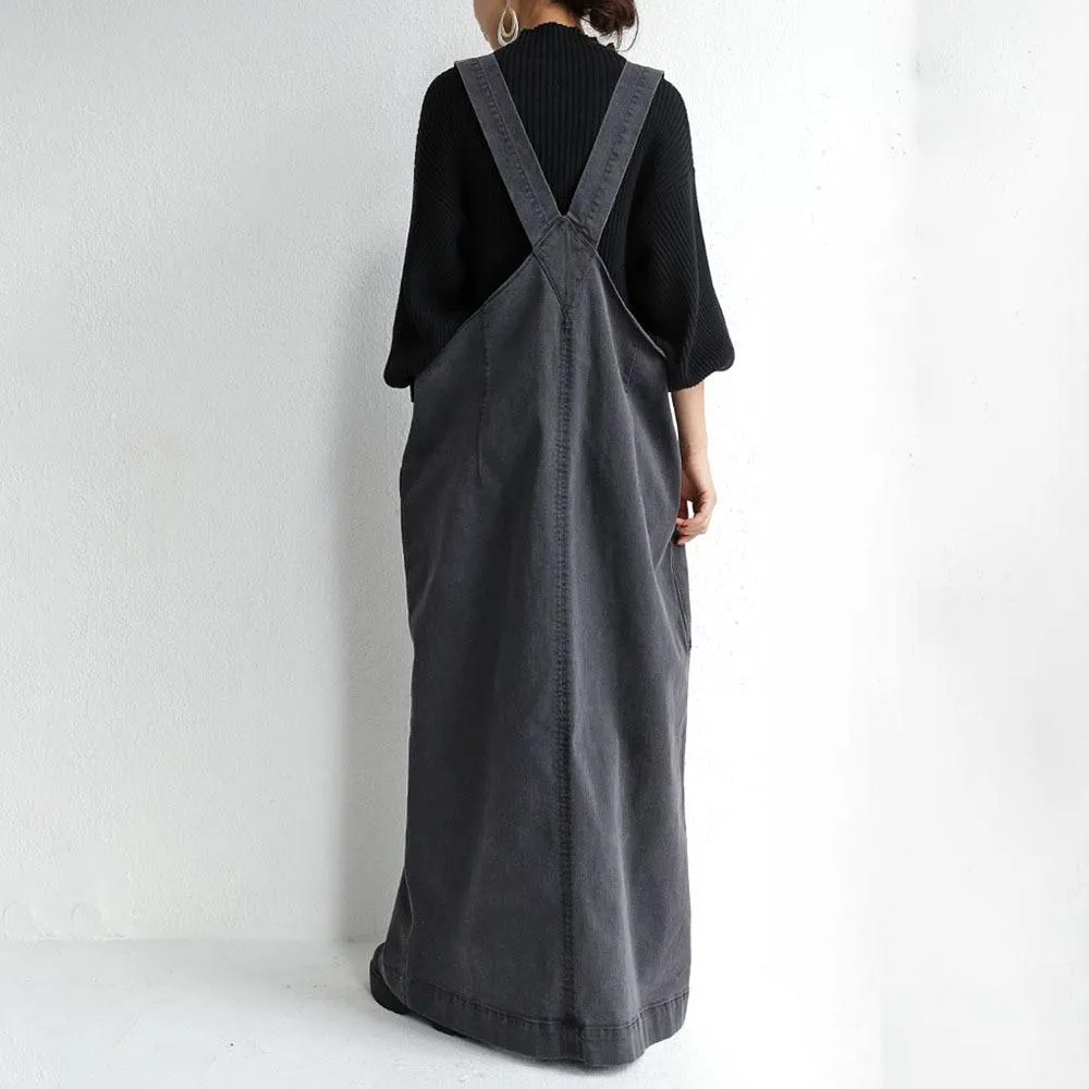 Grunge Style Loose Overall Dress