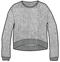 Heritage Recycled Cotton Oversized Sweatshirt - Mid Grey Marl