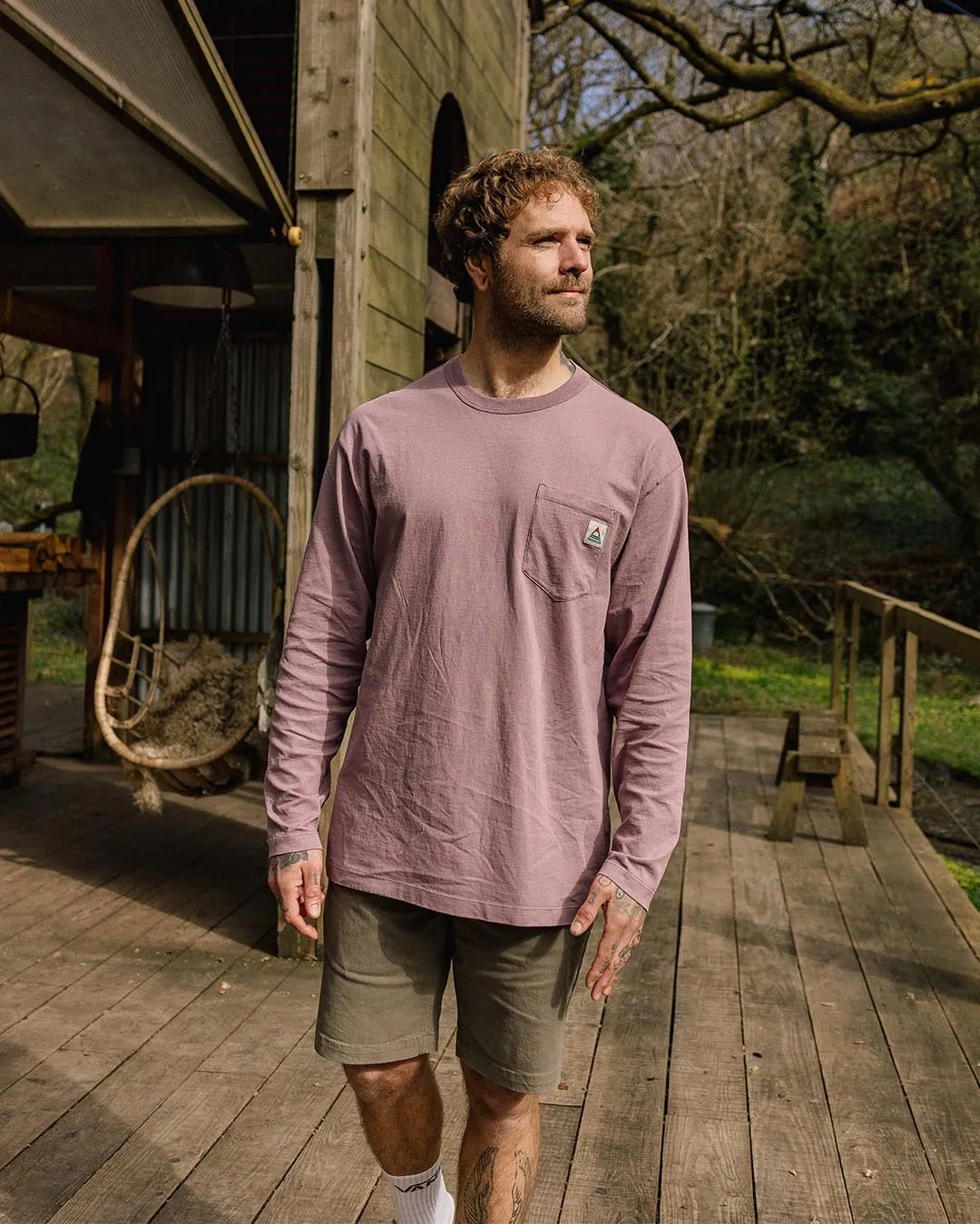 Heritage Recycled Relaxed Fit LS T-Shirt - Grape