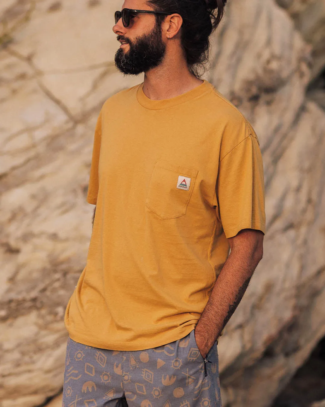 Heritage Recycled Relaxed Fit T-Shirt - Mustard Gold