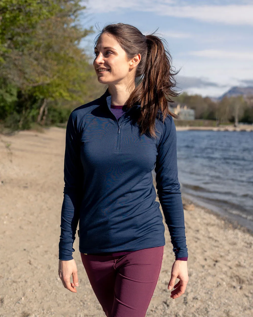 Iona Merino-Lite Zip Neck Top