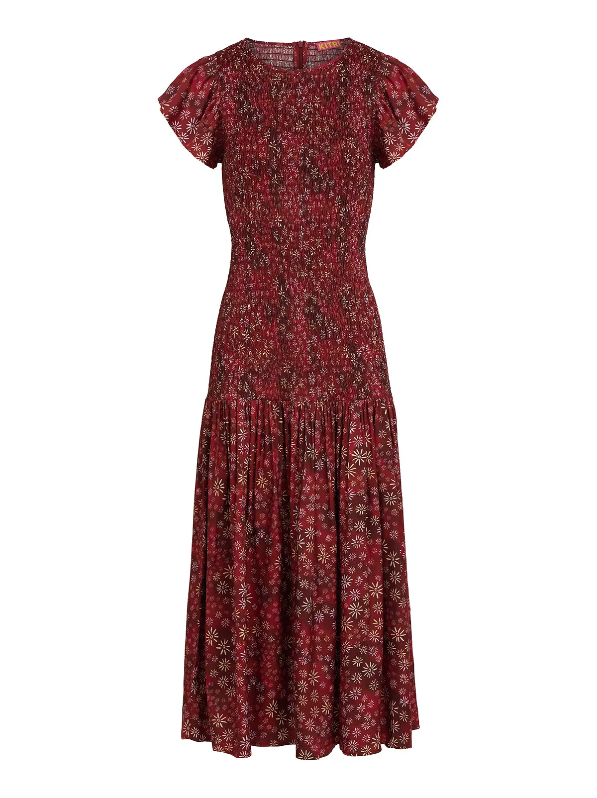 Jemima Red Constellation Print Maxi Dress