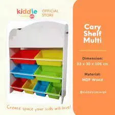 Kiddie Station Cary Book Shelf & 3 Layer Toy Storage 920B