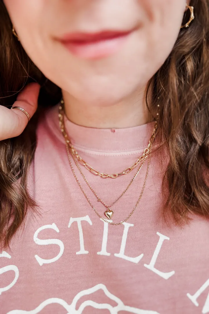 Layered Heart Necklace