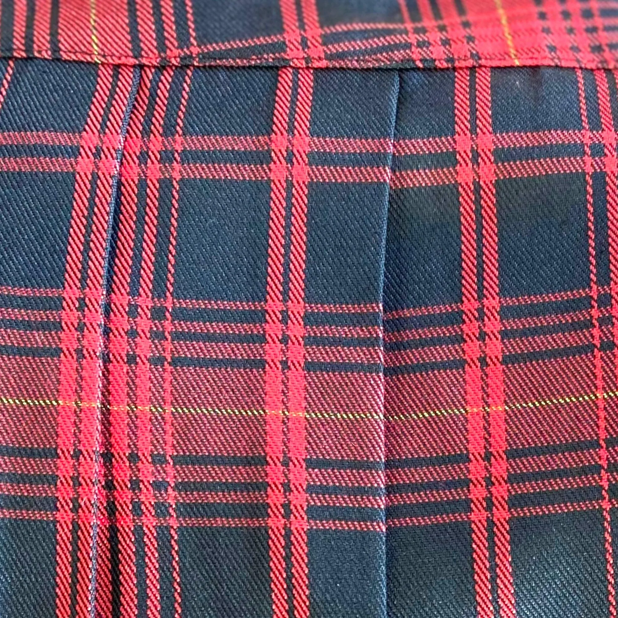 Leg Harness Plaid Pleated Mini Skirt for Women