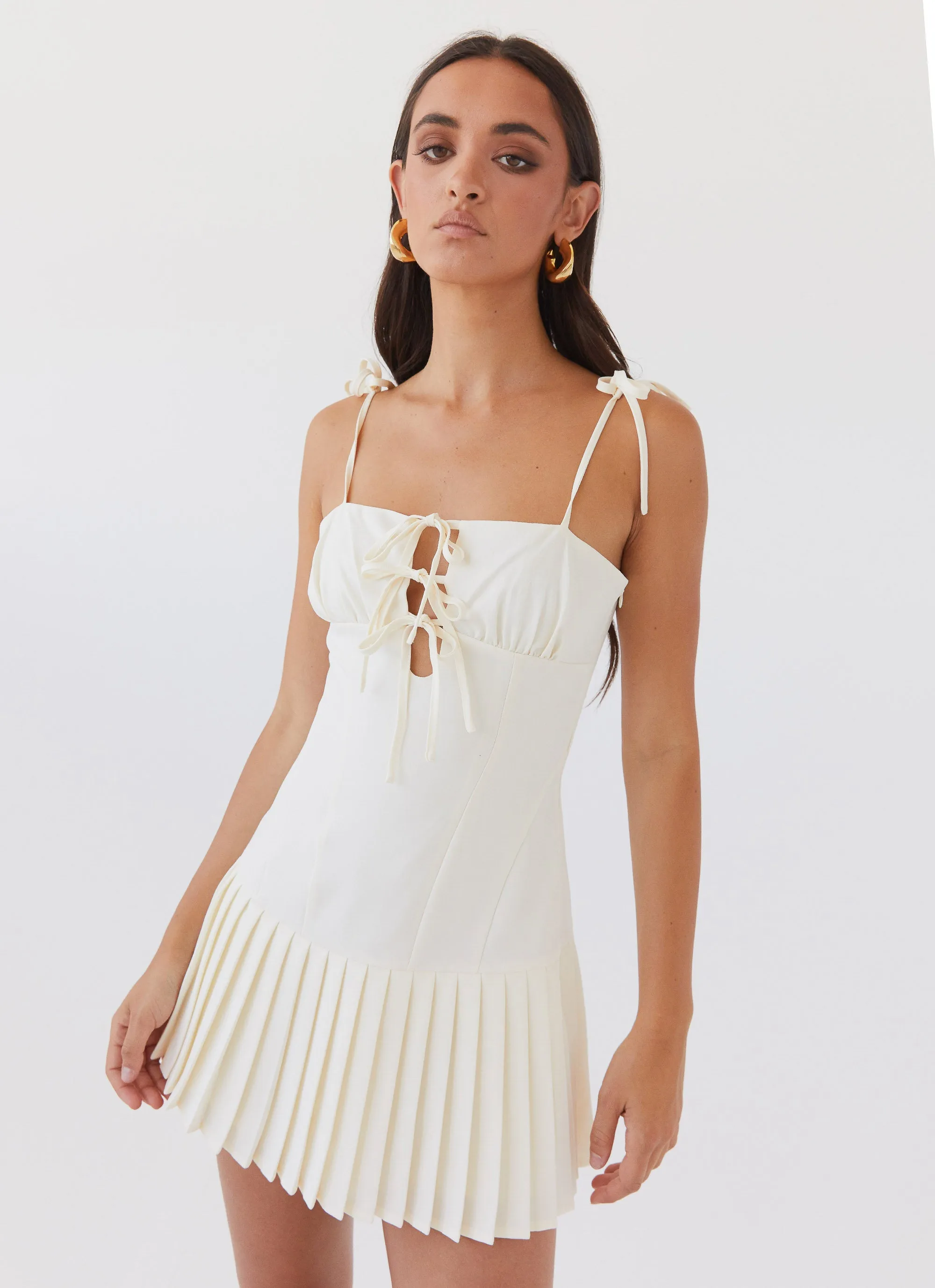 Love Seeker Corset Mini Dress - Ivory