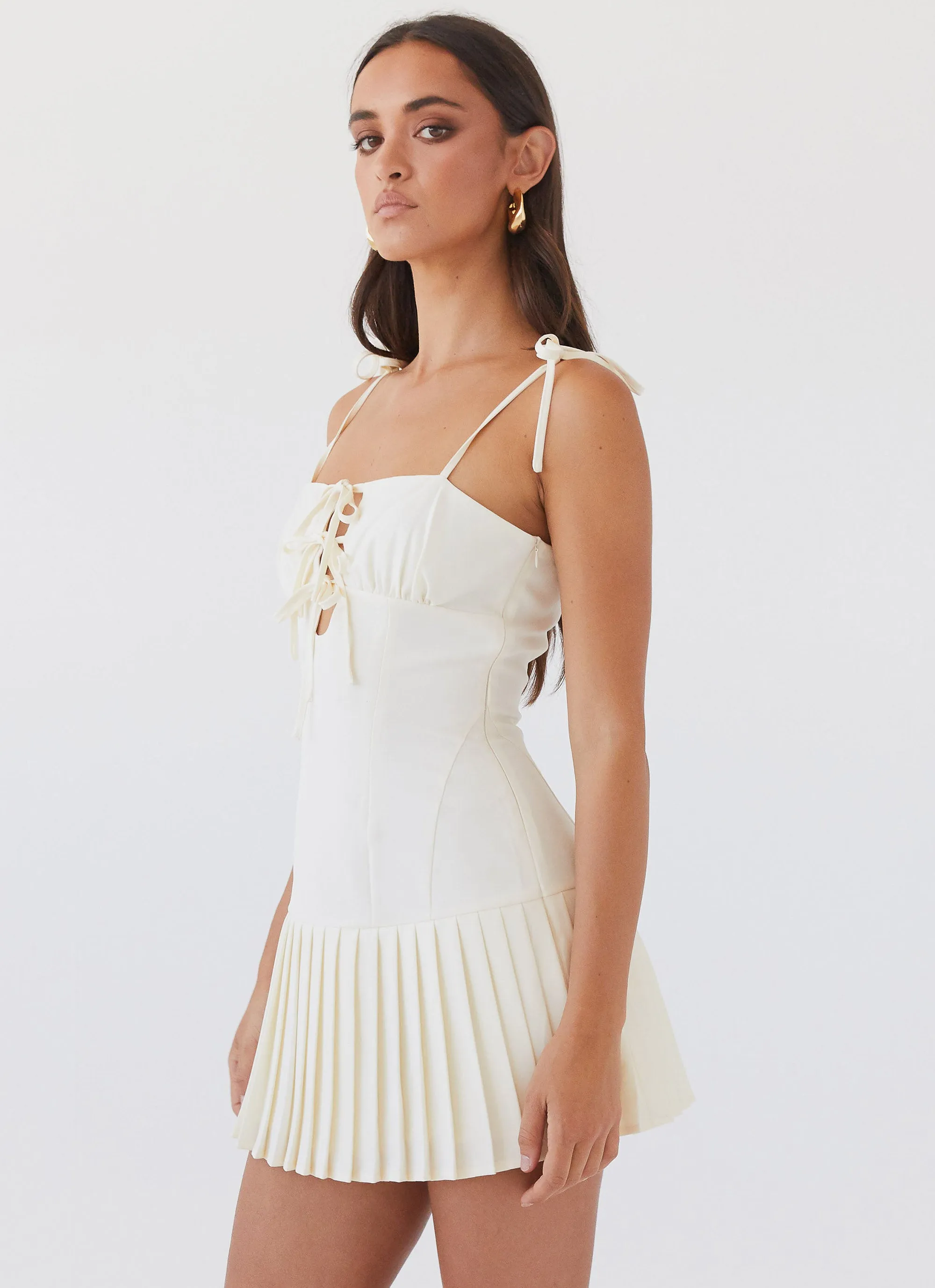 Love Seeker Corset Mini Dress - Ivory