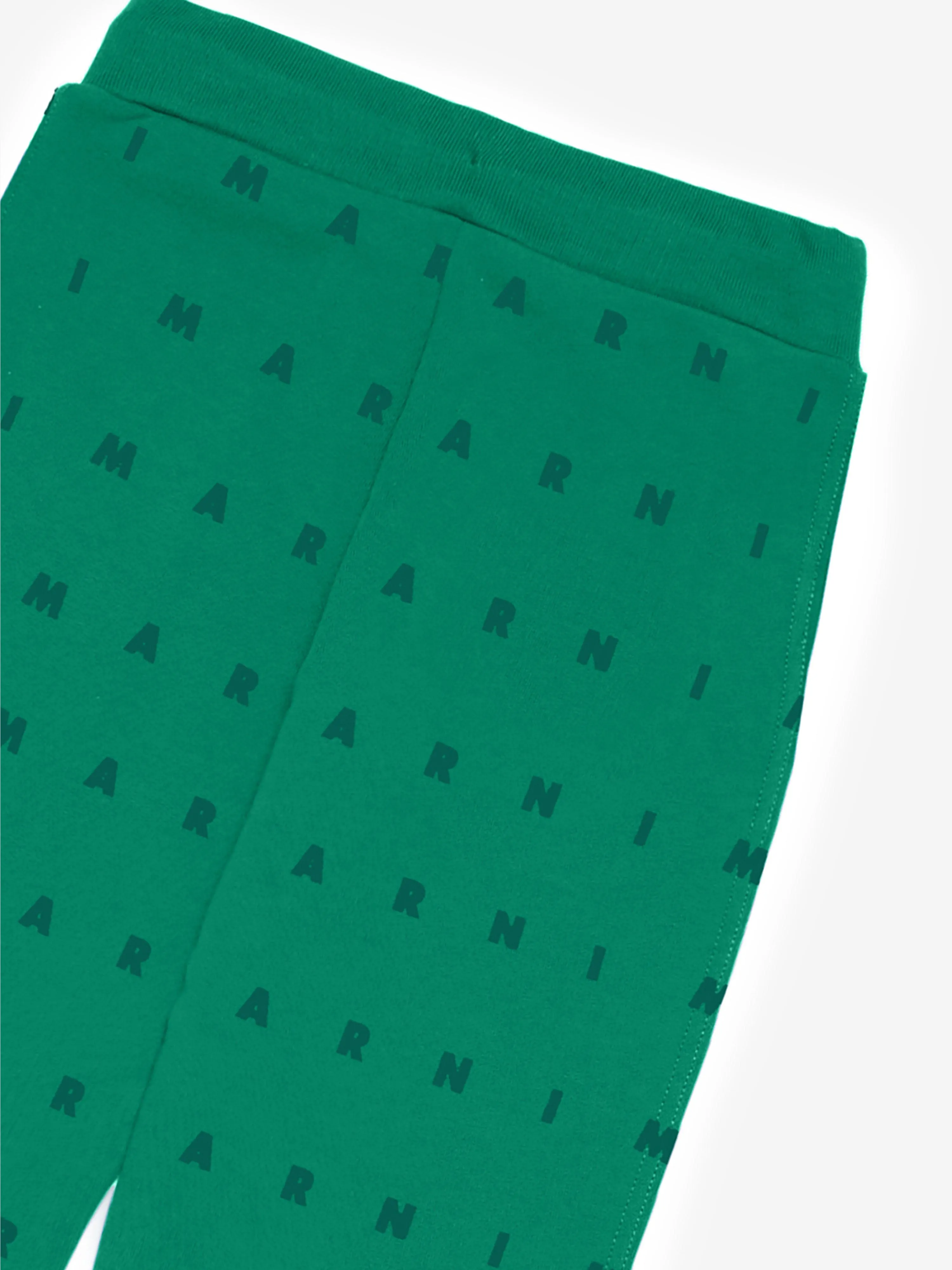 MARNI Kids Logo Joggers in Green