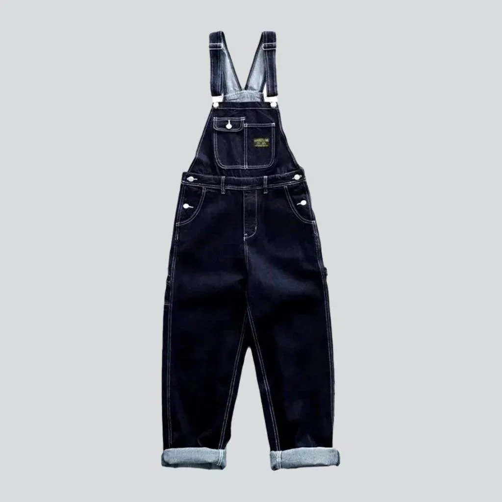 Men's denim bib overall