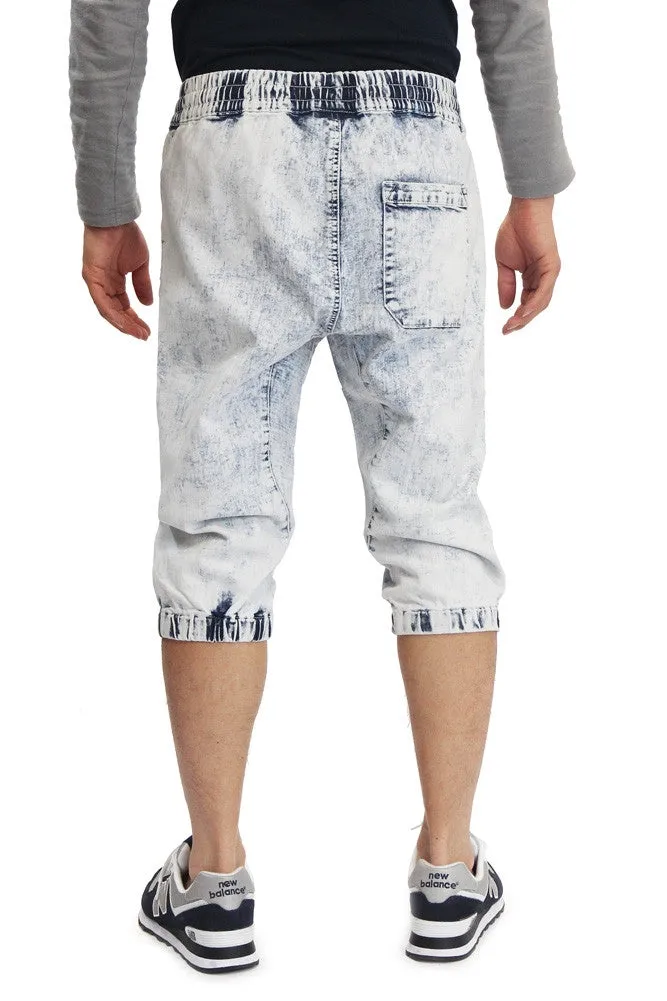 Men's Denim Jogger Shorts