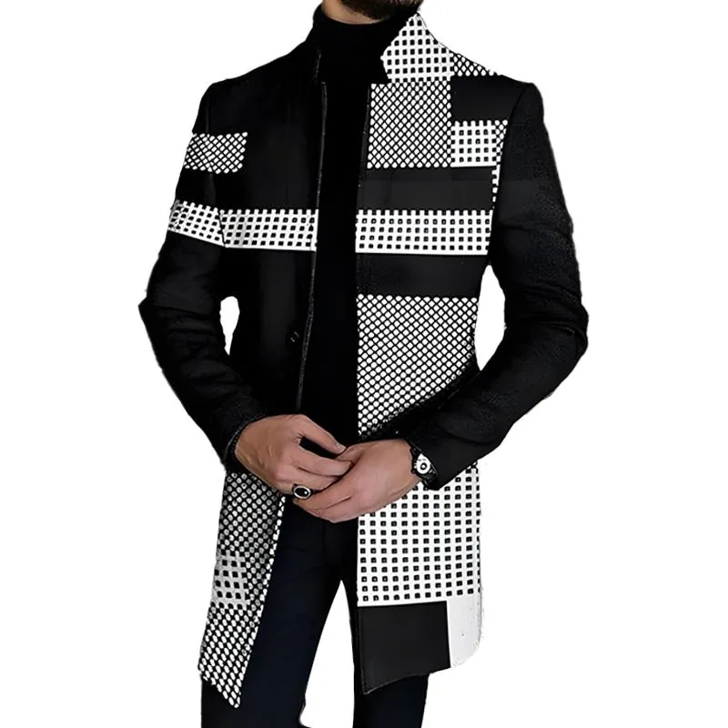 Men's Lapel Printed Jacket 38981455L