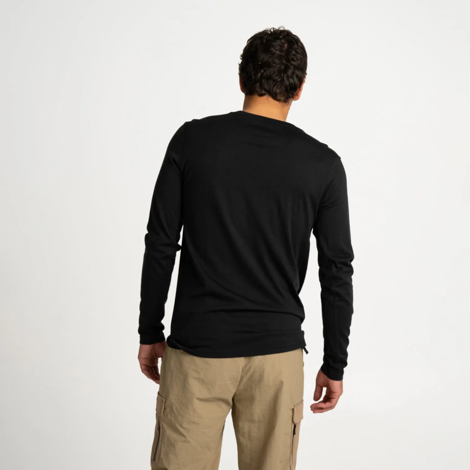 Mens Merino LS Base Layer Charcoal