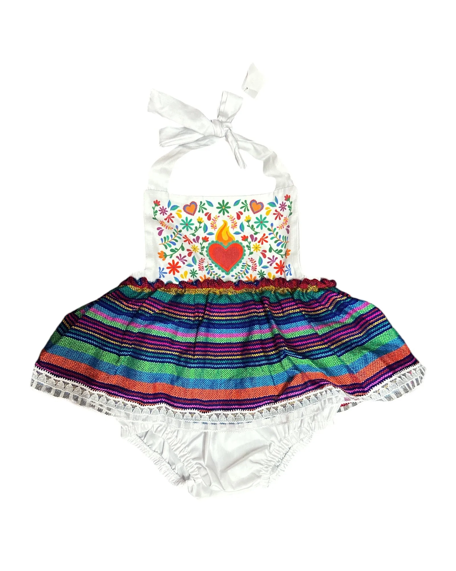 Mexican Romper Corazon  Multicolored