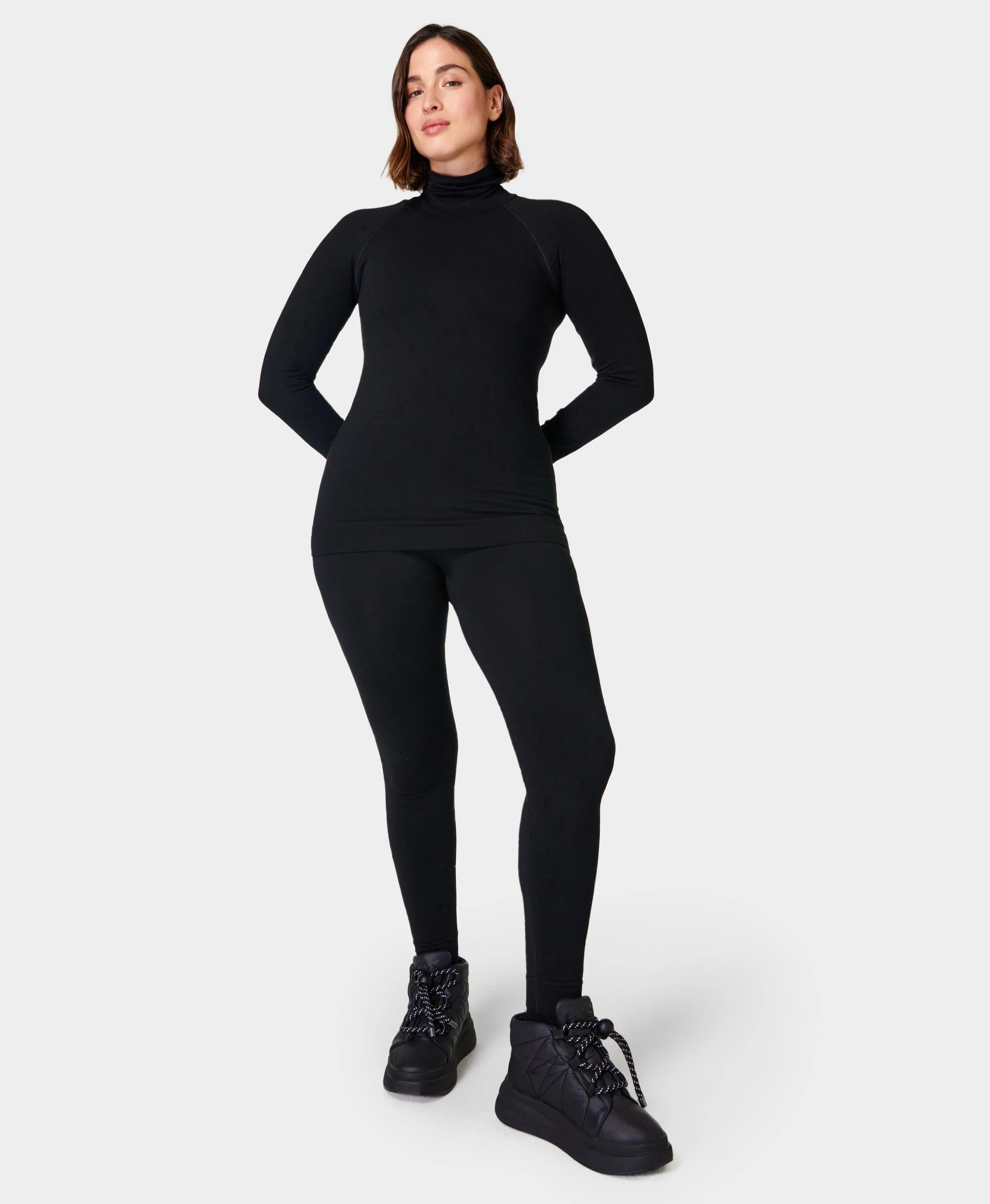 Modal Dot Jacquard Base Layer Sb6853 Black