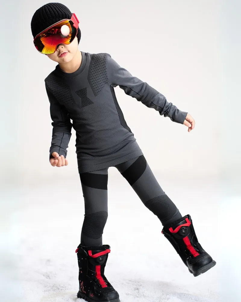 Outdoor Kids Ski Quick-Qry Breathable High Stretch Thermal Base Layer