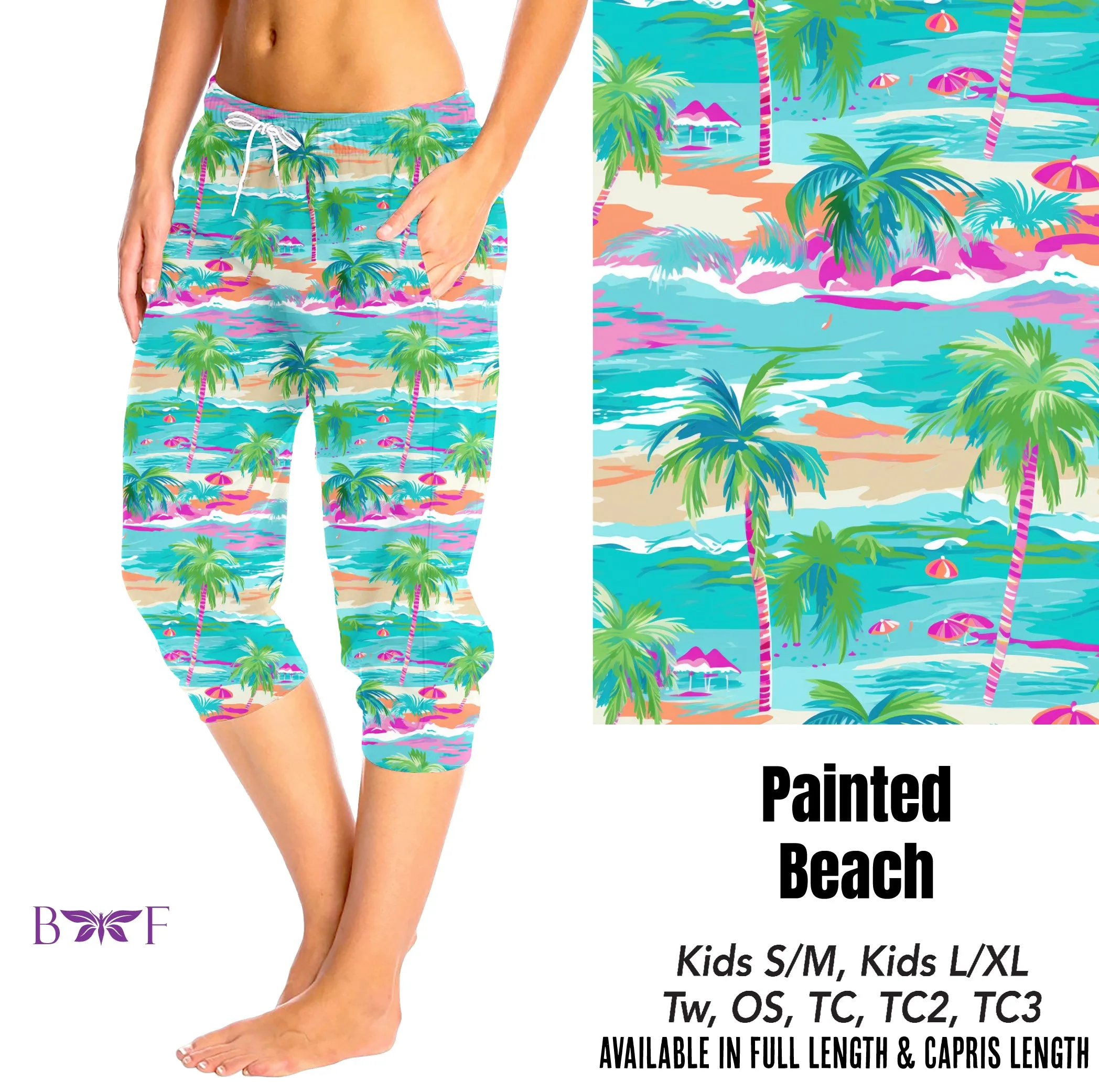 Painted Beach 8" Biker Shorts