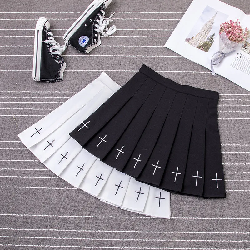 Pleated Cross Summer Skirt