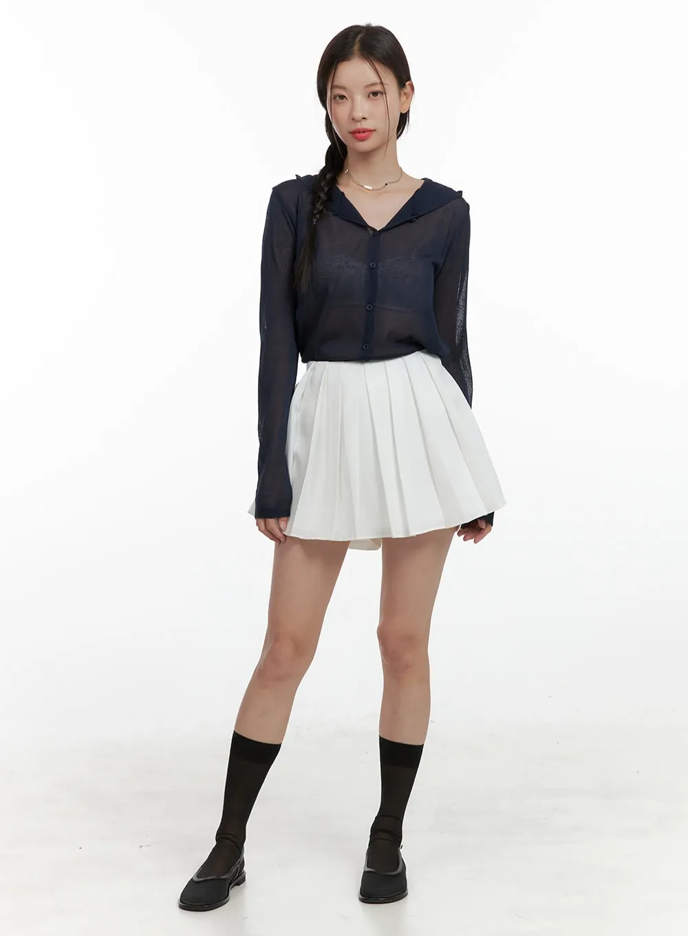 Pleated Mini Skirt OL411