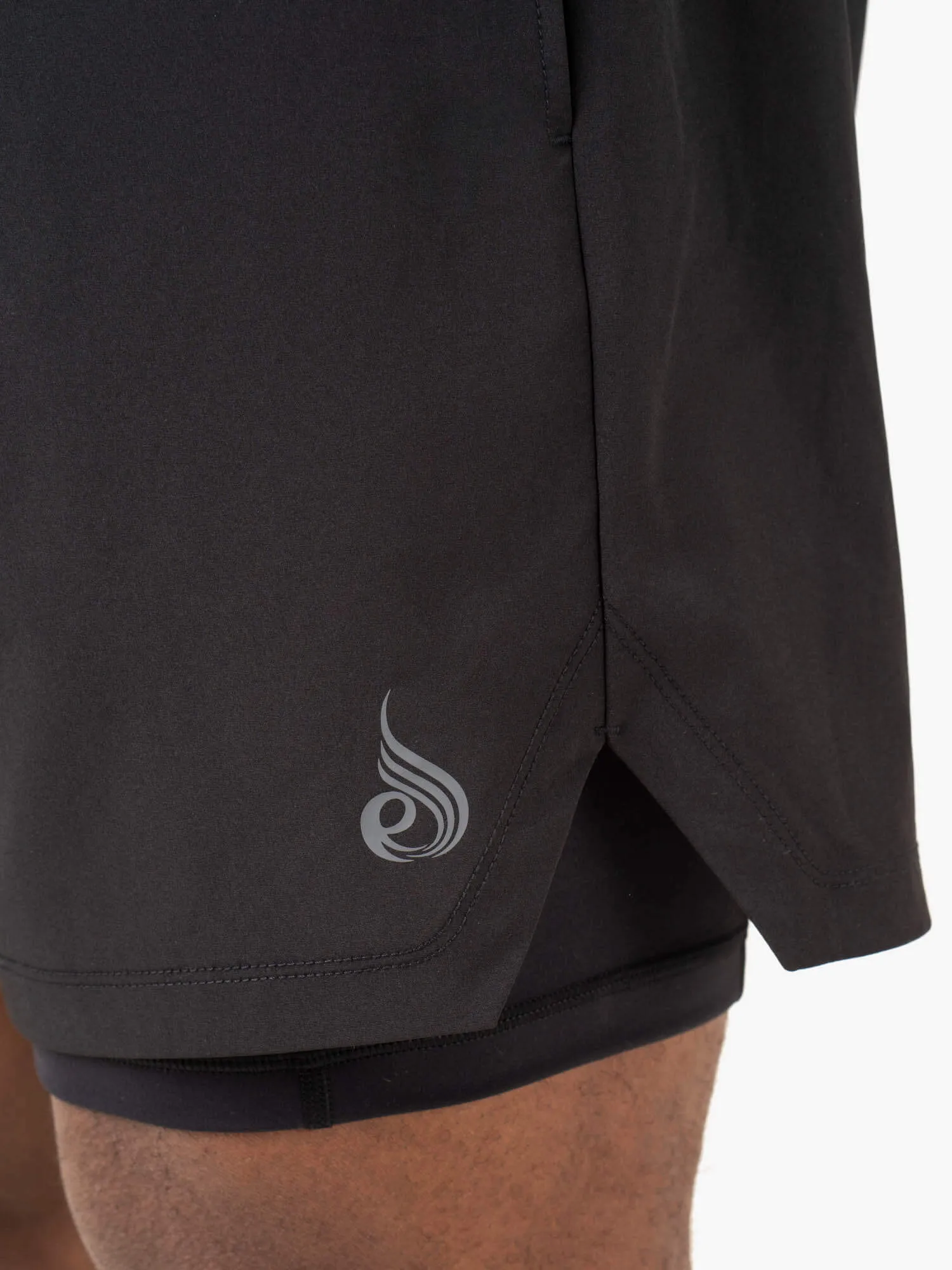 Pursuit 2 In 1 Training Shorts - Black