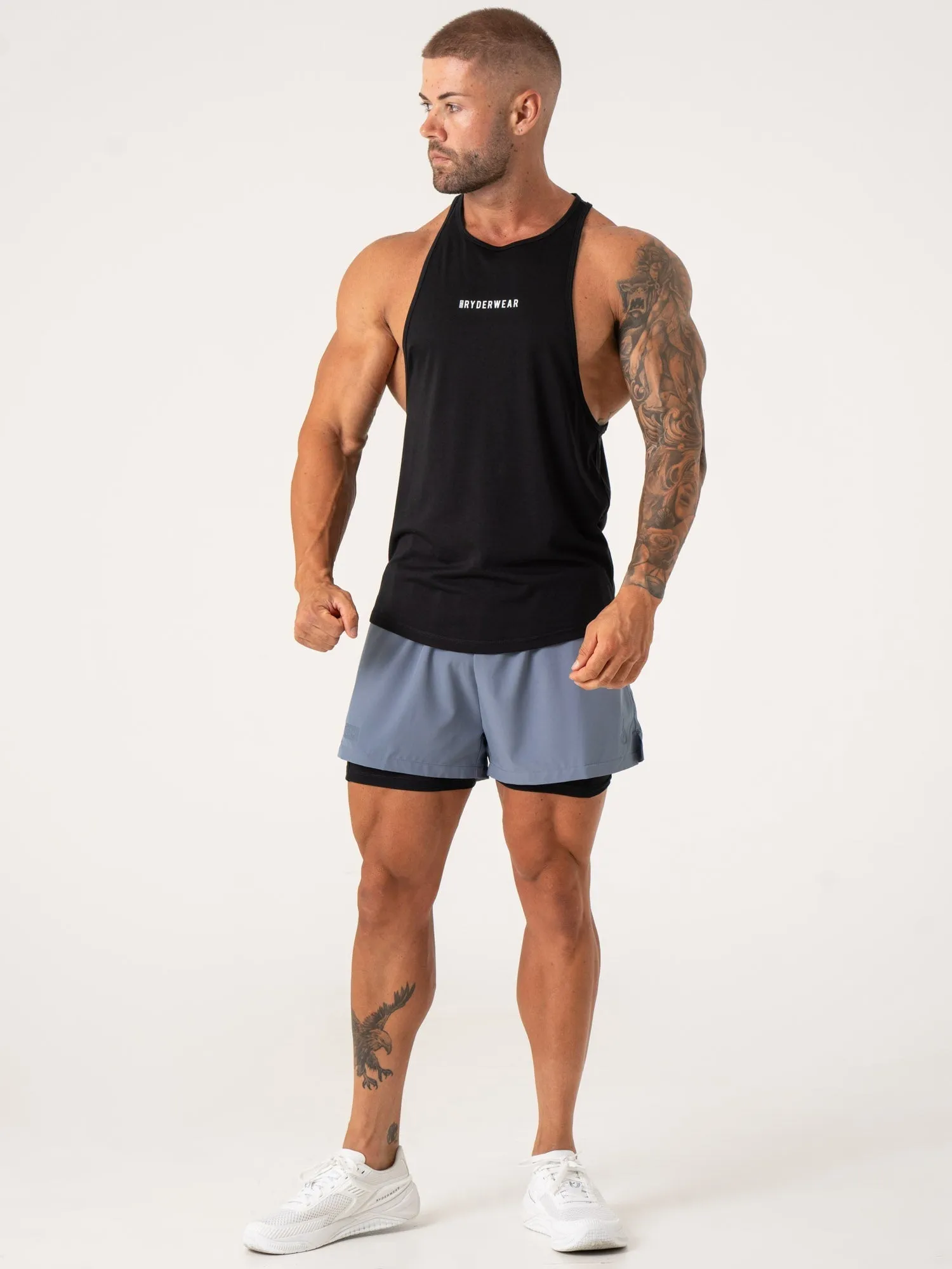 Pursuit 2 In 1 Training Shorts - Denim Blue