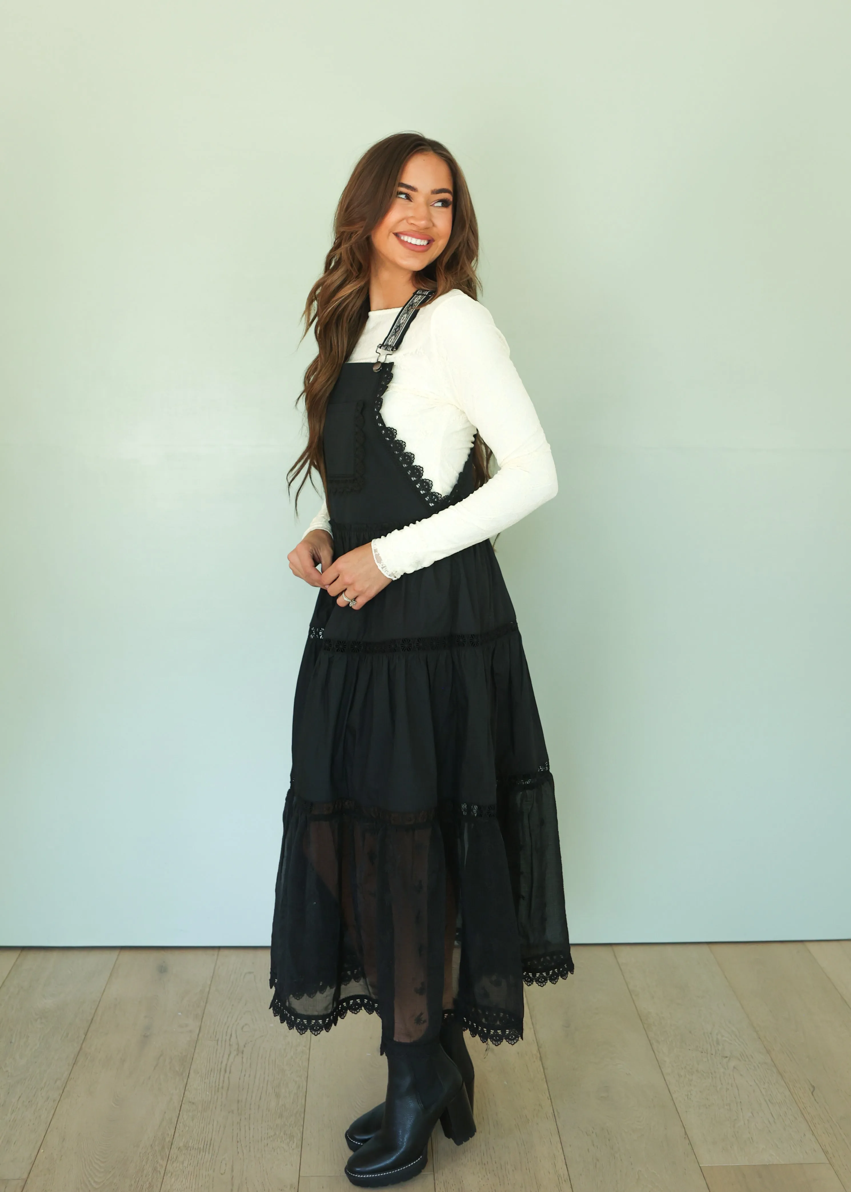 Sammie Black Lace Overall Dress - FINAL FEW - FINAL SALE