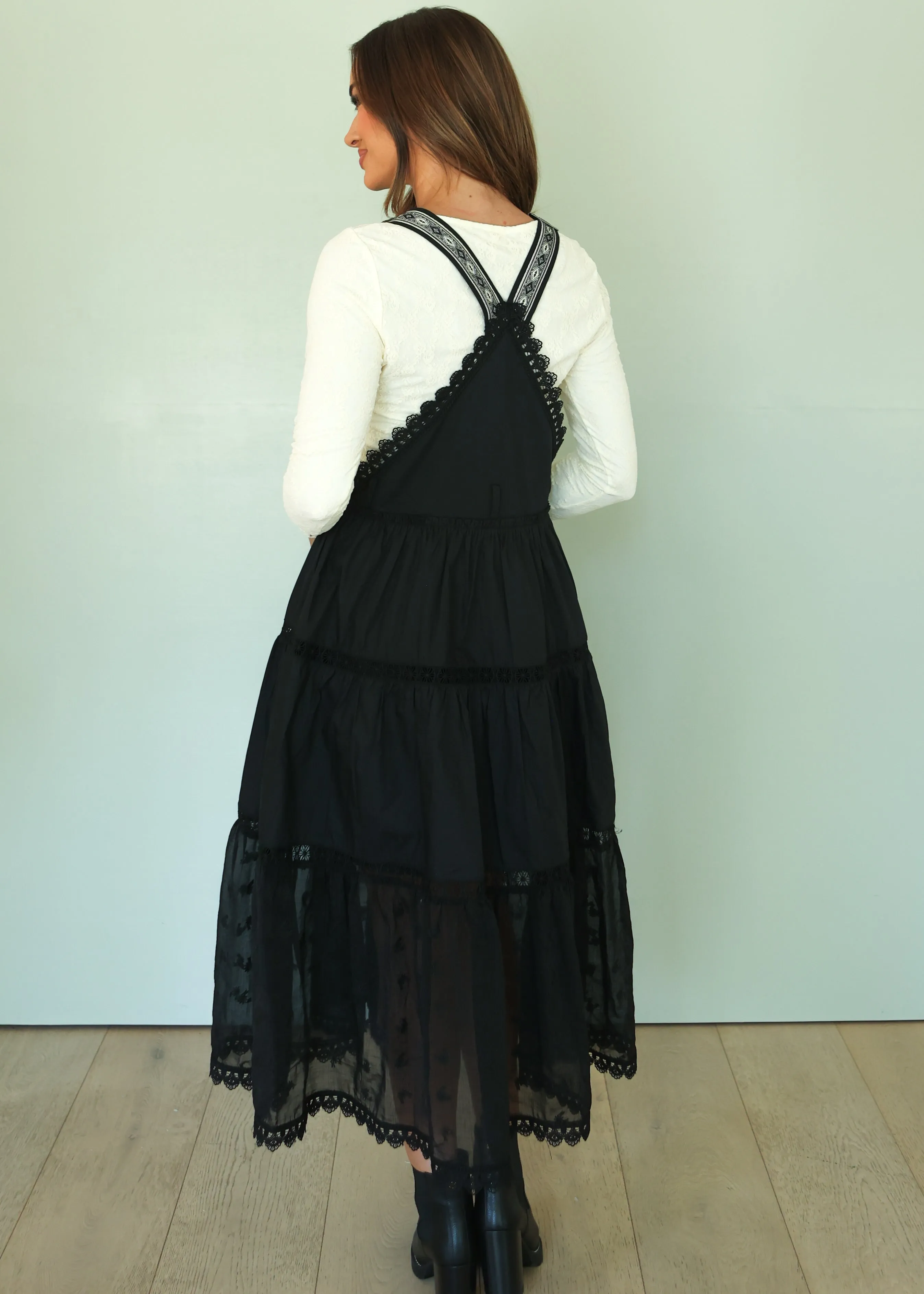 Sammie Black Lace Overall Dress - FINAL FEW - FINAL SALE