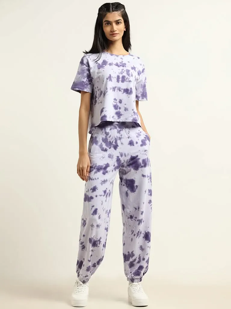 Studiofit Lavender Tie-Dye Joggers