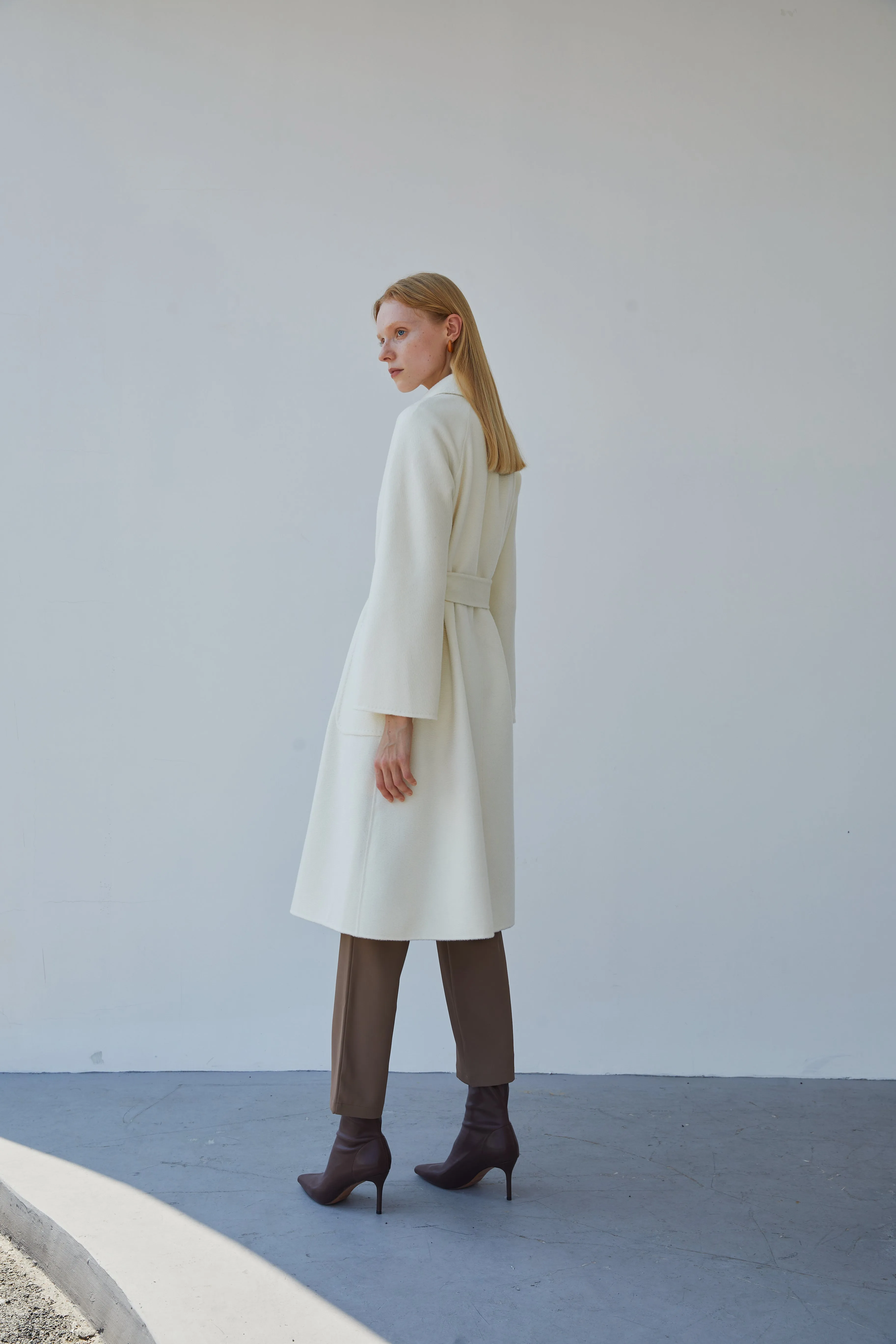 The Classic Wrap Coat - Ivory