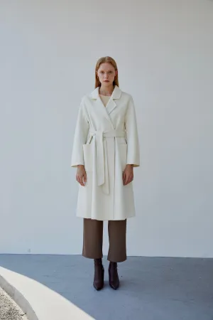 The Classic Wrap Coat - Ivory